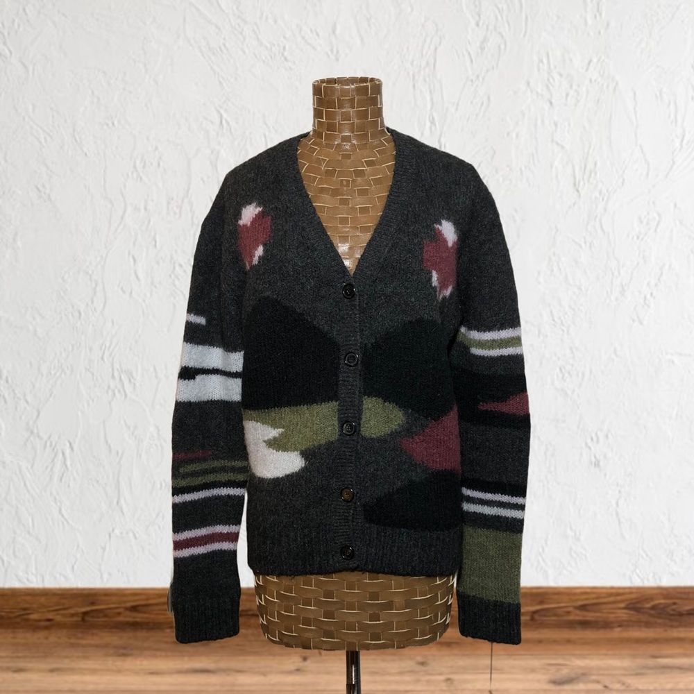 Wilfred Abstract Wool/Mohair Cardigan
